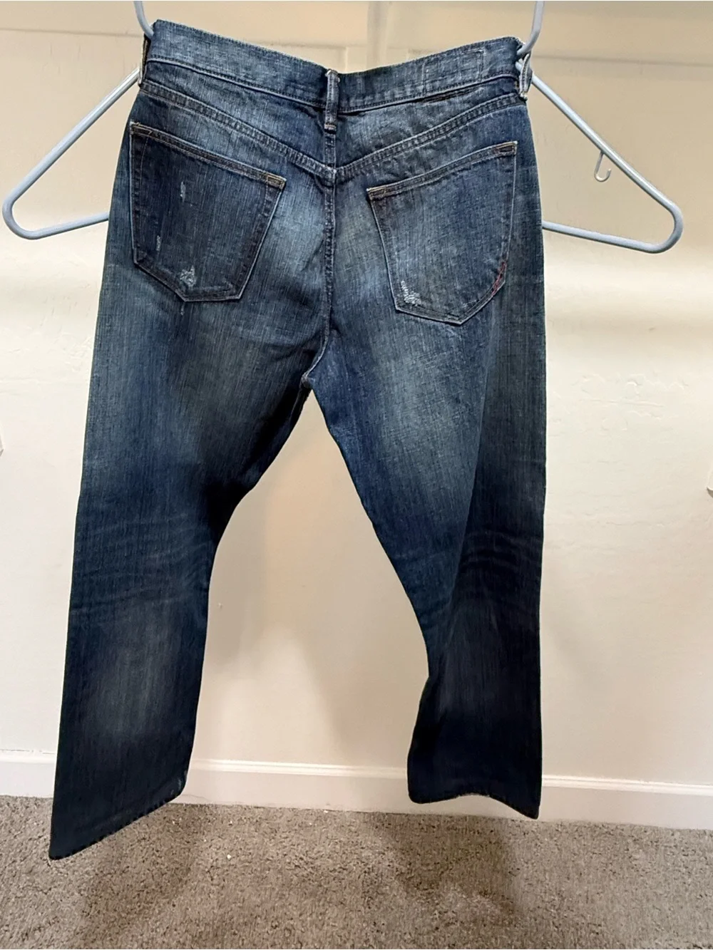 Banana Republic Slim Jeans in Dark Blue with Fading
